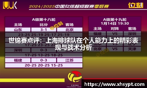 世锦赛点评：上海排球队在个人能力上的精彩表现与战术分析